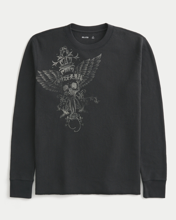 Men's Long-Sleeve Graphic Thermal Shirt | Men's Tops | HollisterCo.com