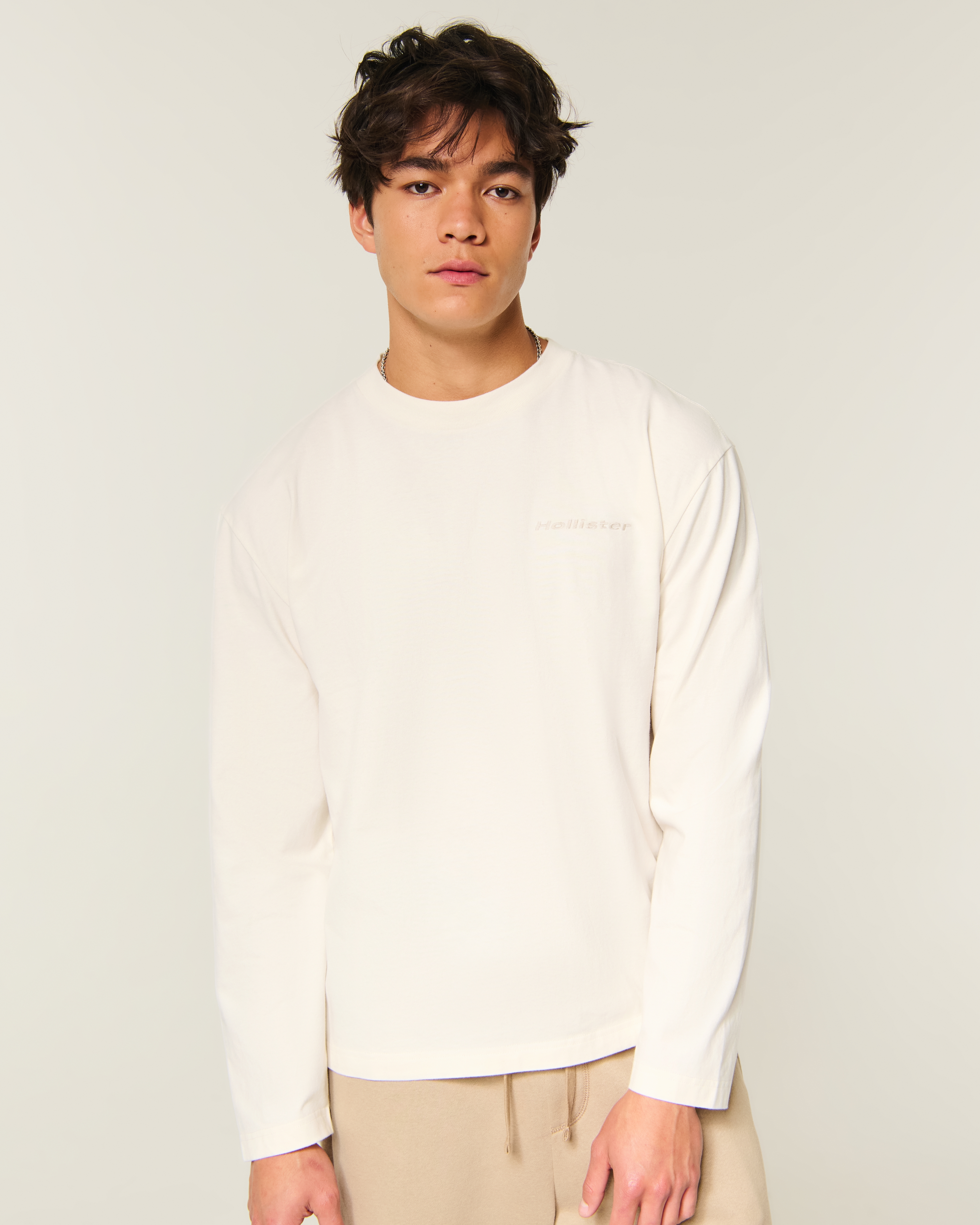 Boxy Heavyweight Long-Sleeve Logo Graphic Tee