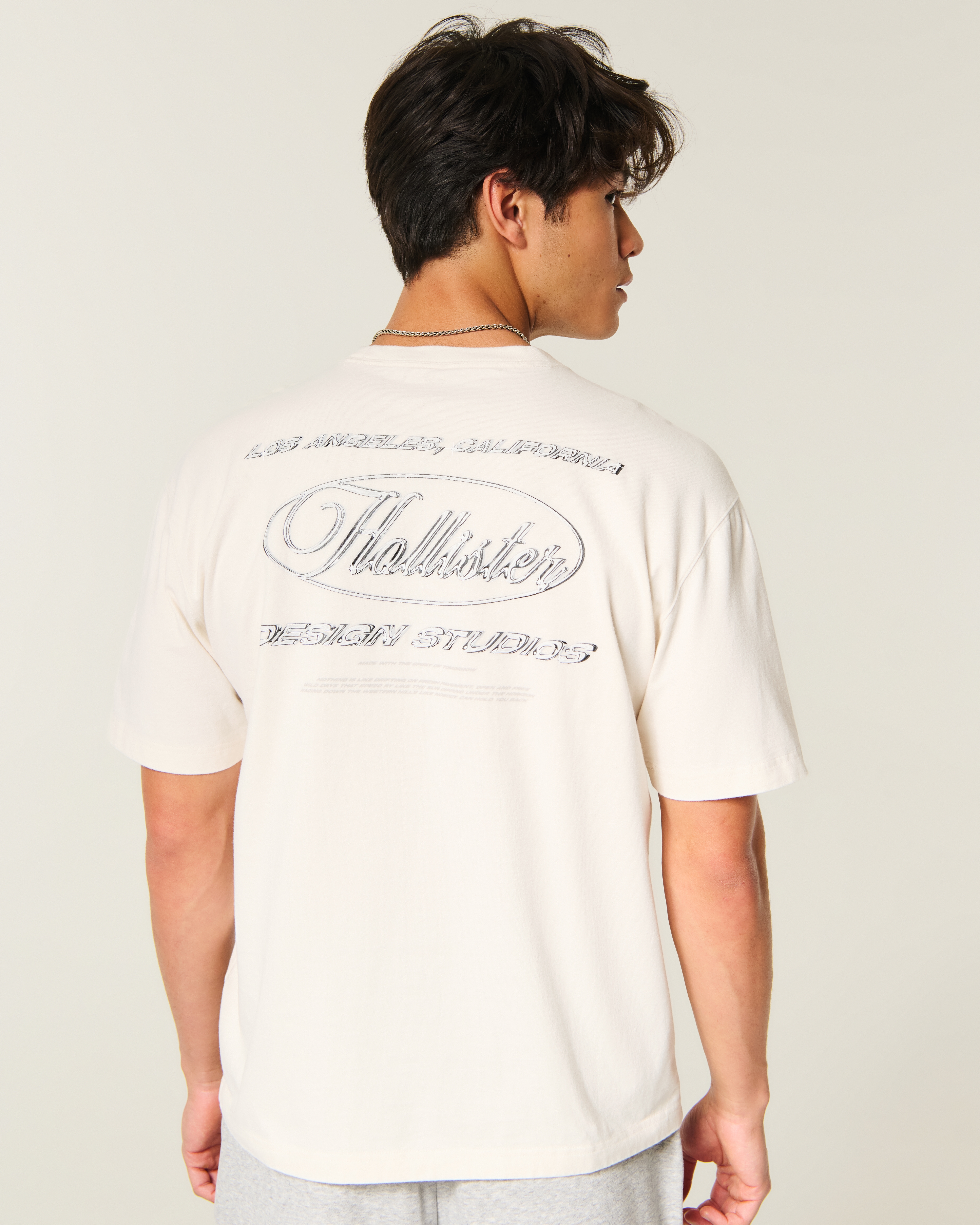 Boxy Heavyweight Chrome Logo Graphic Tee