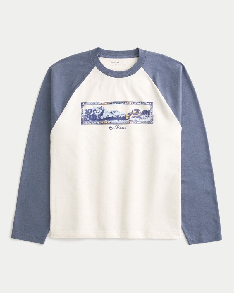 Men's Boxy Heavyweight Long-Sleeve St. Anton Graphic Tee | Men's