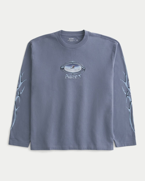 トップス plllllleeeasse binding long sleeve tee Men's Boxy Heavyweight Long-Sleeve Aspen Graphic Tee | Men's Tops