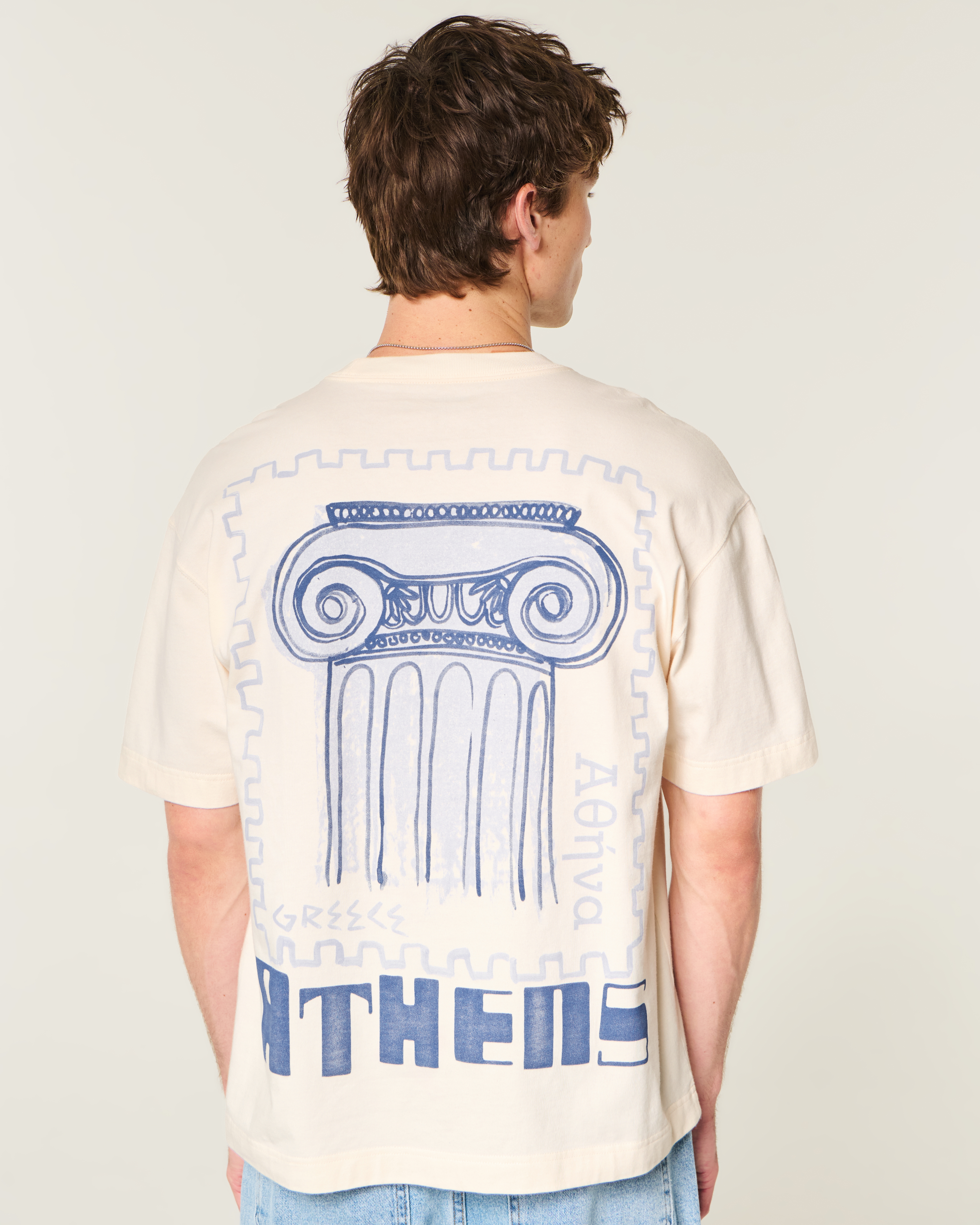 Boxy Heavyweight Athens Greece Graphic Tee