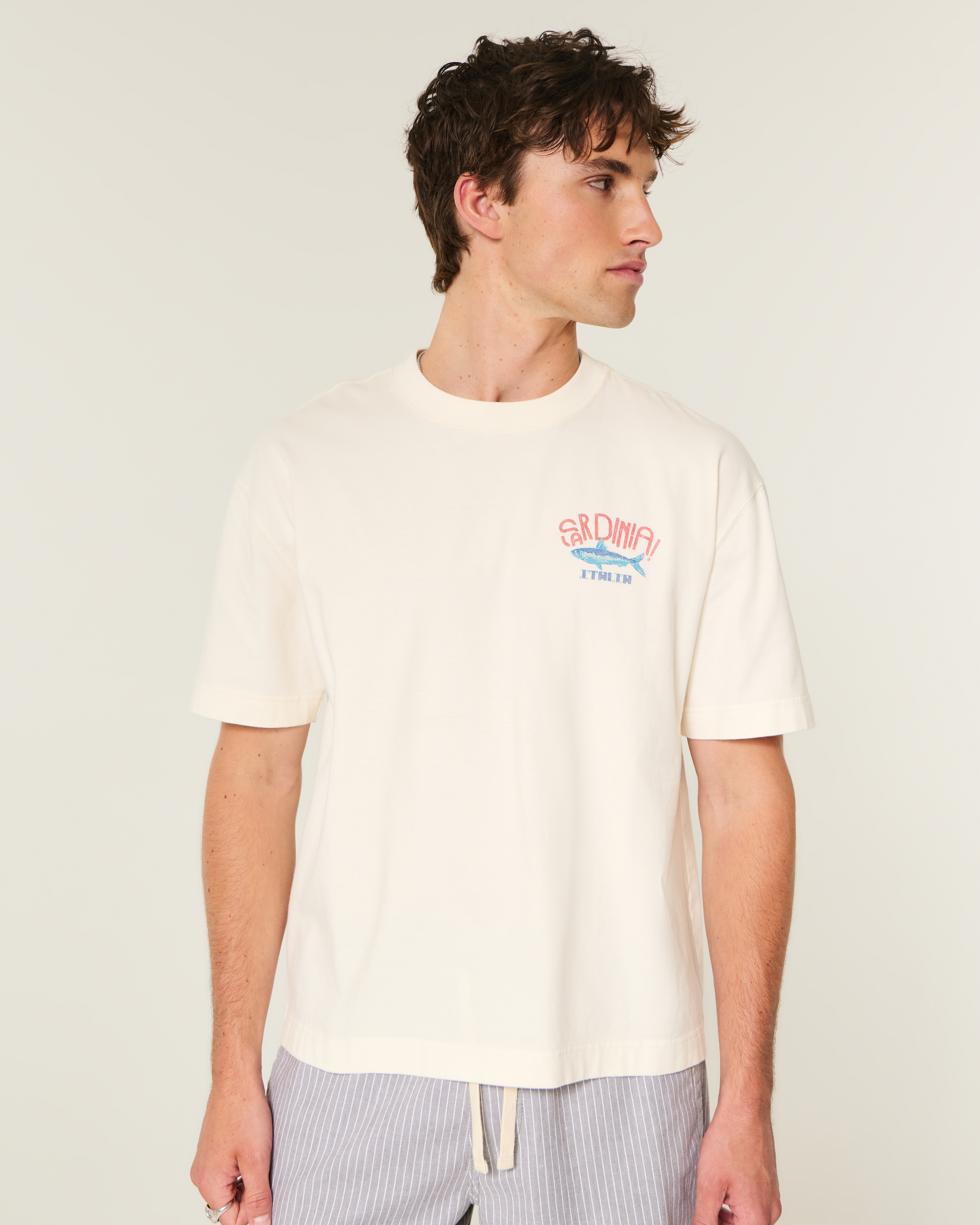 Boxy Heavyweight Sardinia Italia Graphic Tee