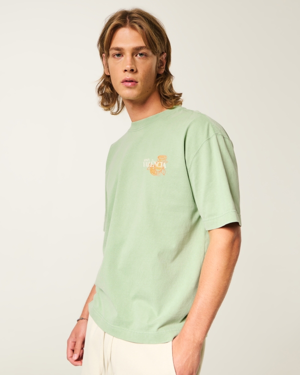 Men's Boxy Heavyweight València Spain Graphic Tee | Men's Tops