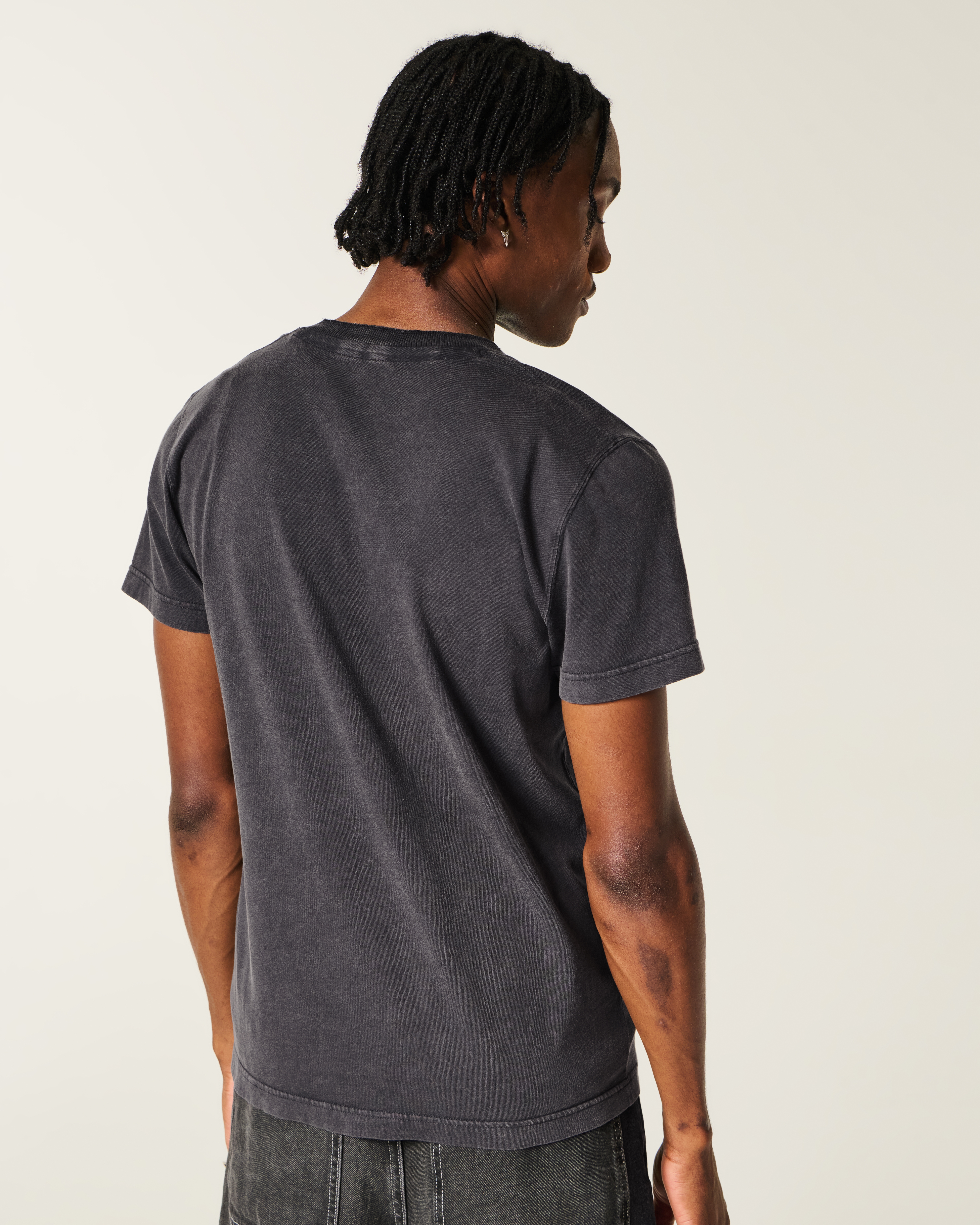 Short-Sleeve Logo Graphic Henley