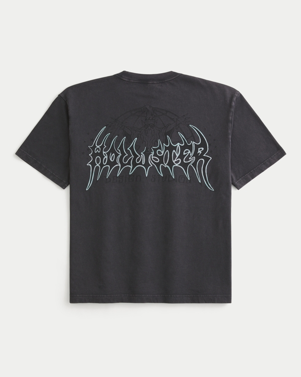 Men's Boxy Cotton Logo Graphic Tee | Men's Tops | HollisterCo.com