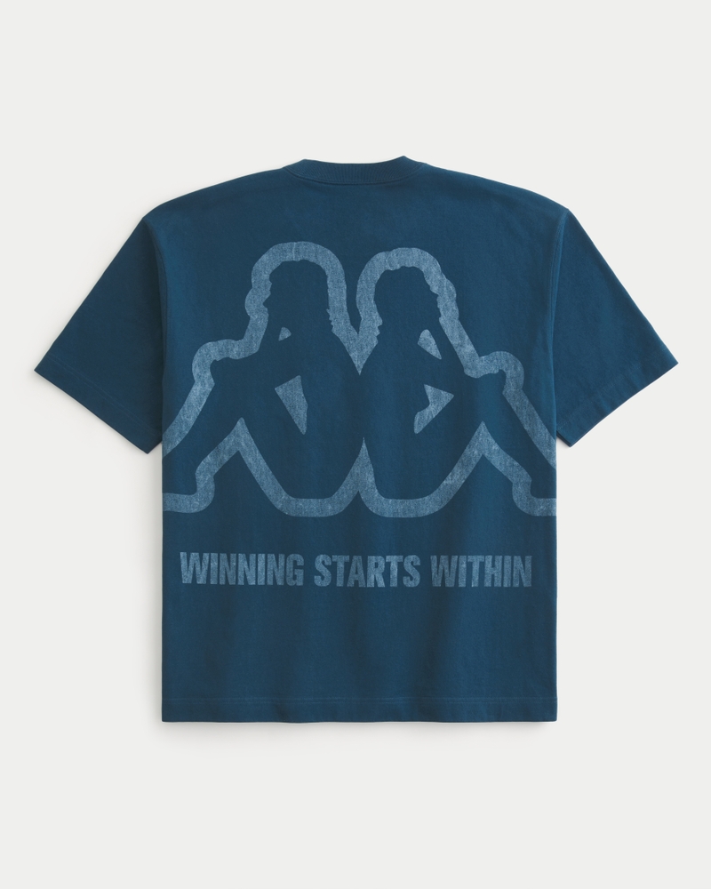 メンズ Hollister + Kappa ボクシー ロゴグラフィックTシャツ | メンズ