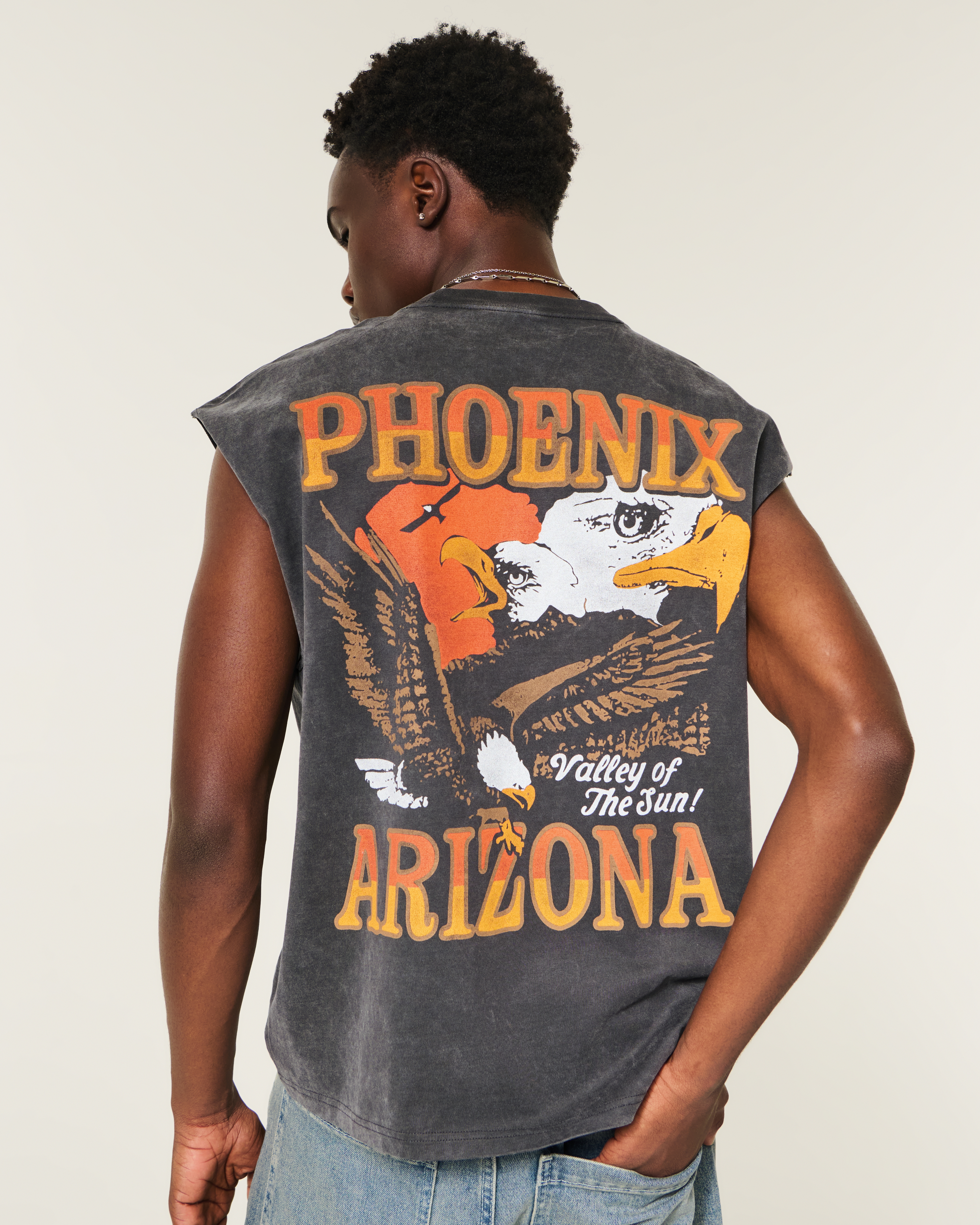 Boxy Heavyweight Phoenix Arizona Graphic Cutoff Tank