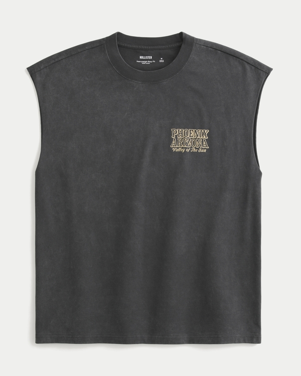 Men's Boxy Heavyweight Phoenix Arizona Graphic Cutoff Tank | Men's