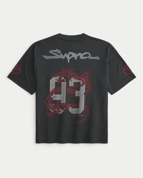 Jersey con estampa holgado Toyota Supra, Negro view 1