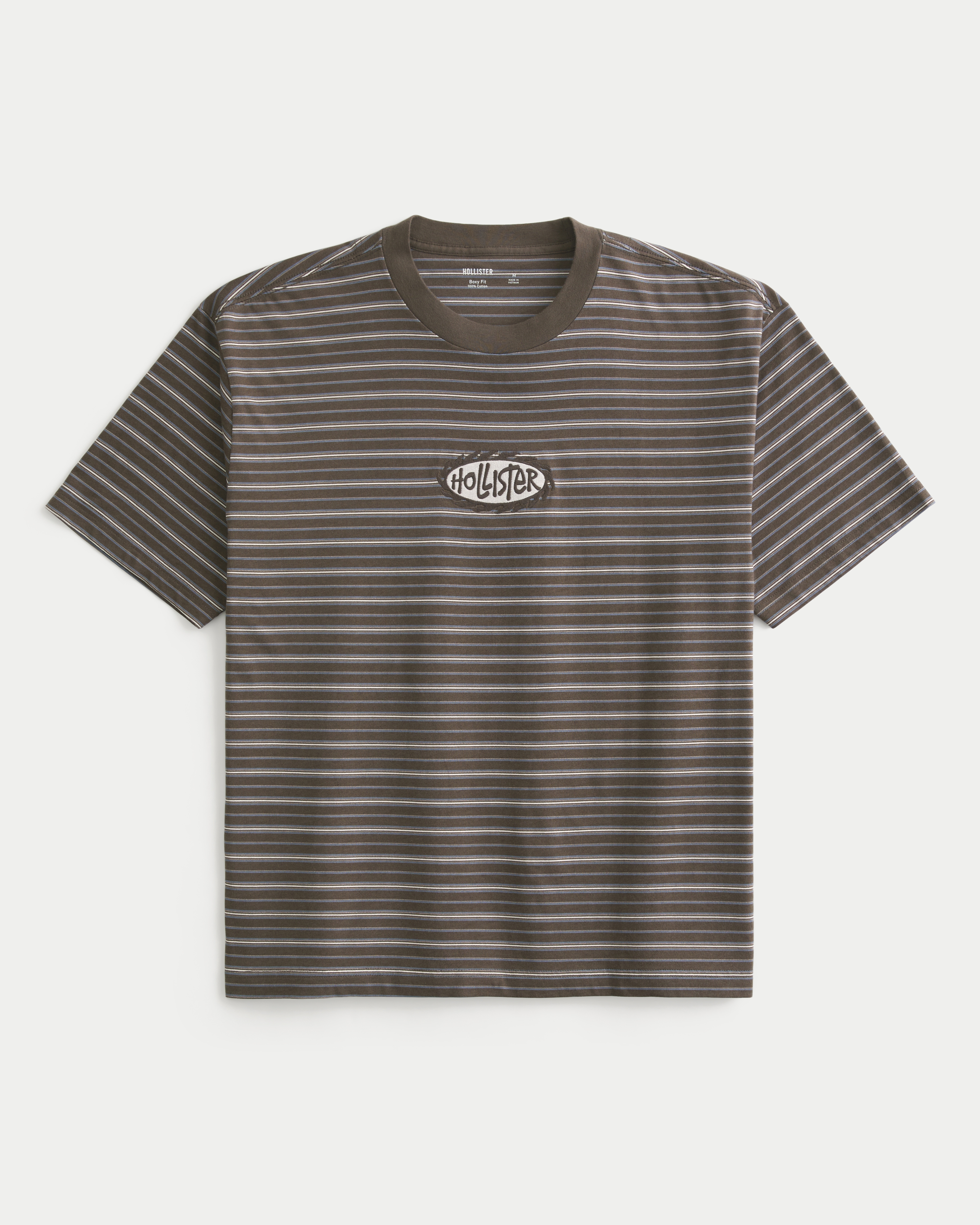 Boxy Striped Logo Graphic Tee