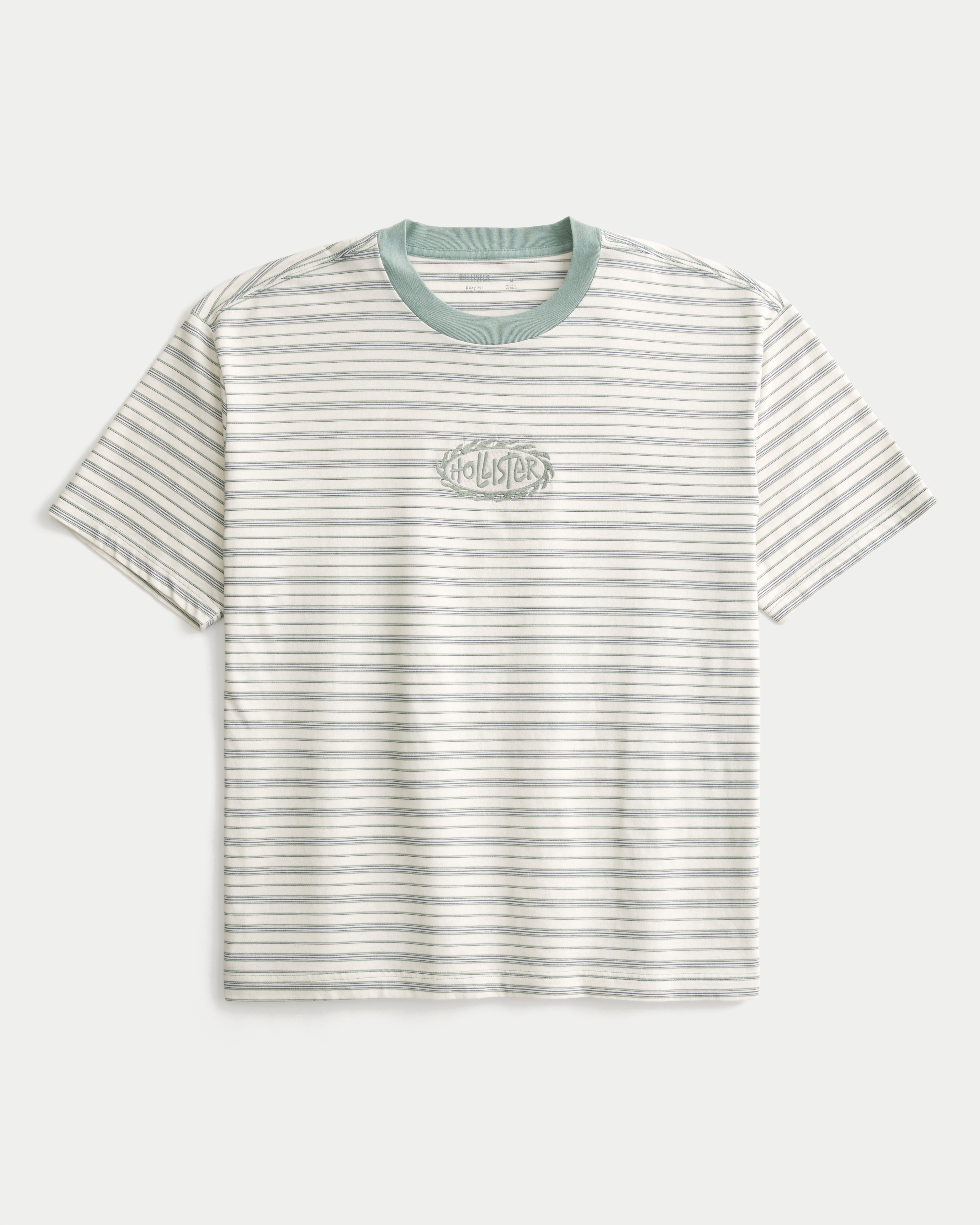 Boxy Striped Logo Graphic Tee