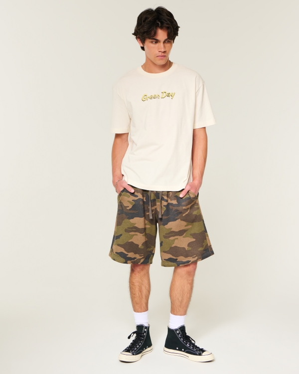 Boxy Green Day Nimrod Graphic Tee, Cream view 2