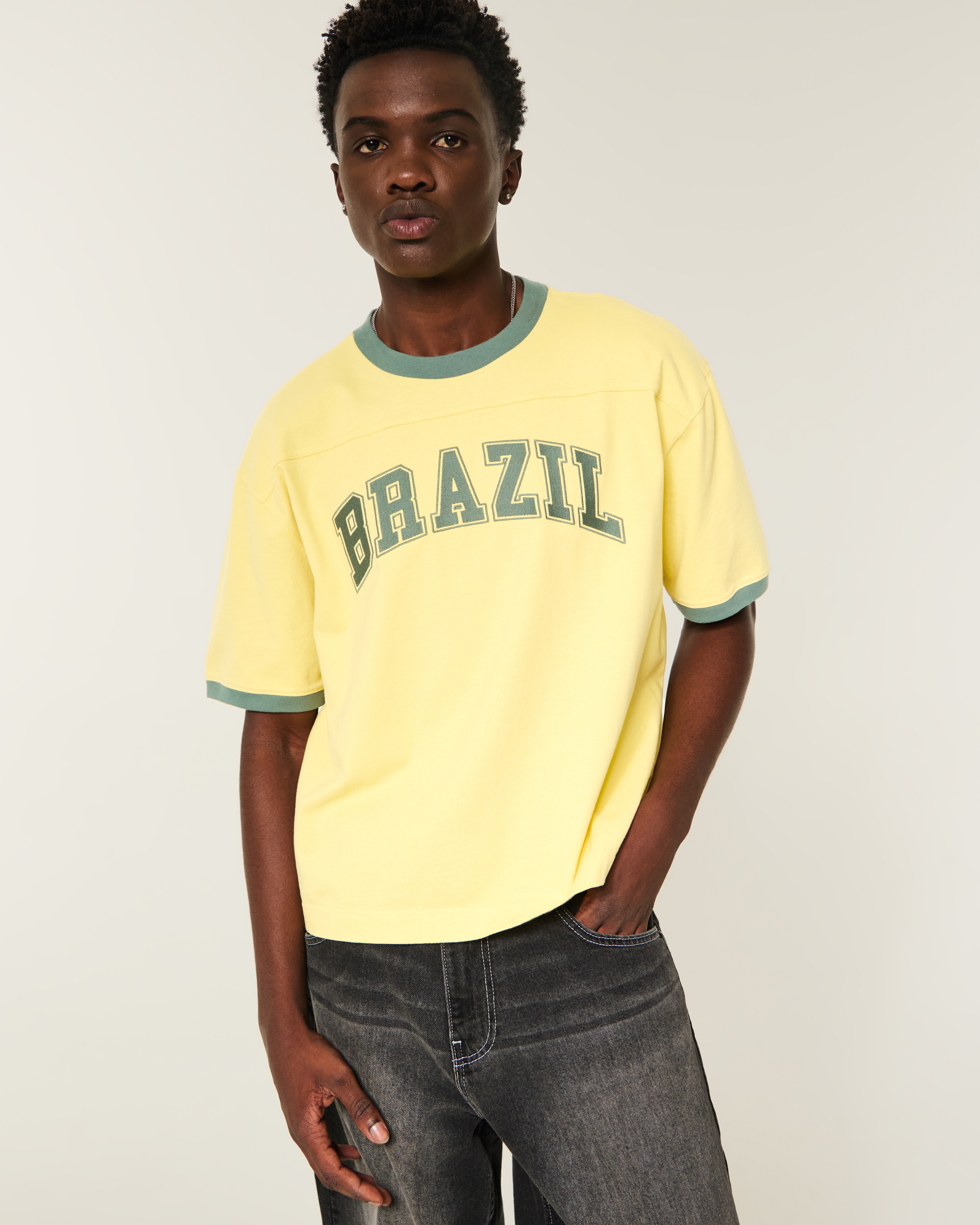 Super Boxy Heavyweight Brazil Graphic Tee
