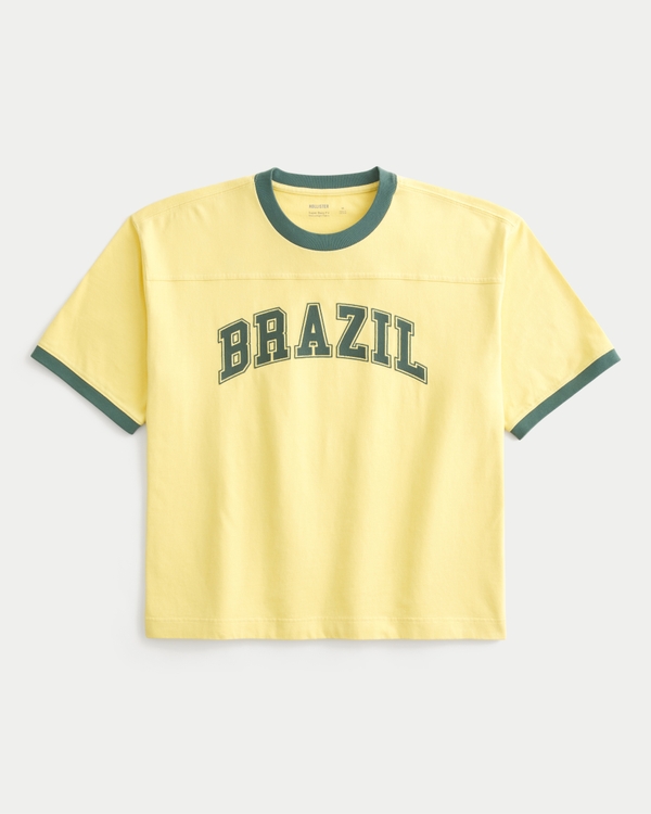 Men's Super Boxy Heavyweight Brazil Graphic Tee | Men's Clearance