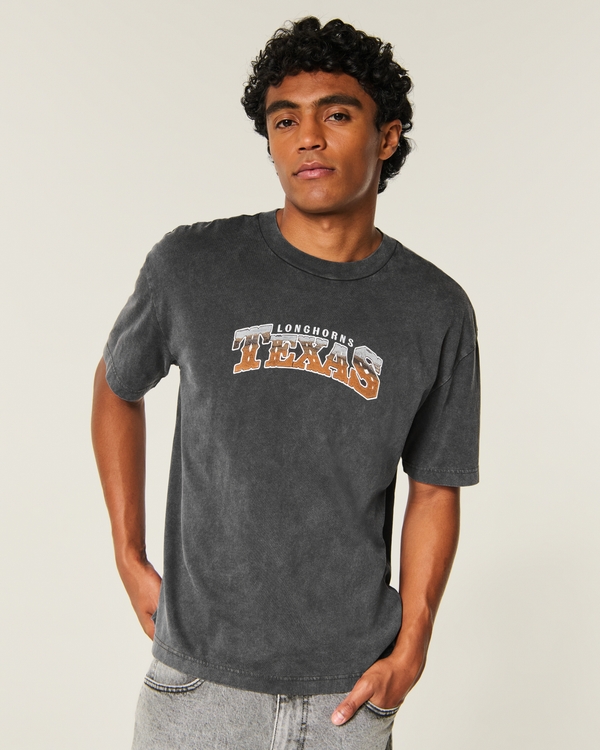 Boxy University of Texas at Austin Longhorns Graphic Tee, Charcoal view 2