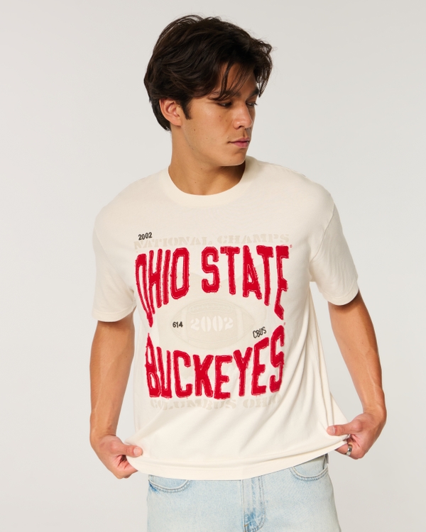 Boxy The Ohio State University Buckeyes Graphic Tee, Cream view 1