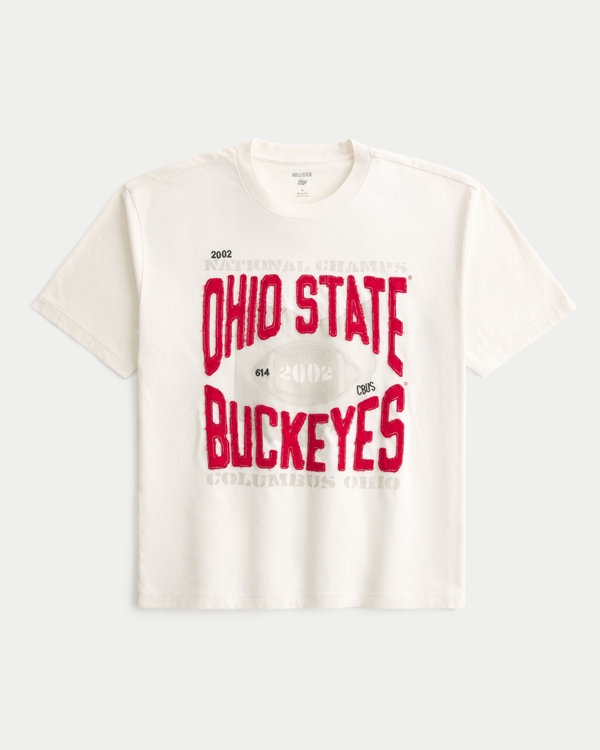Boxy The Ohio State University Buckeyes Graphic Tee, Cream view 1