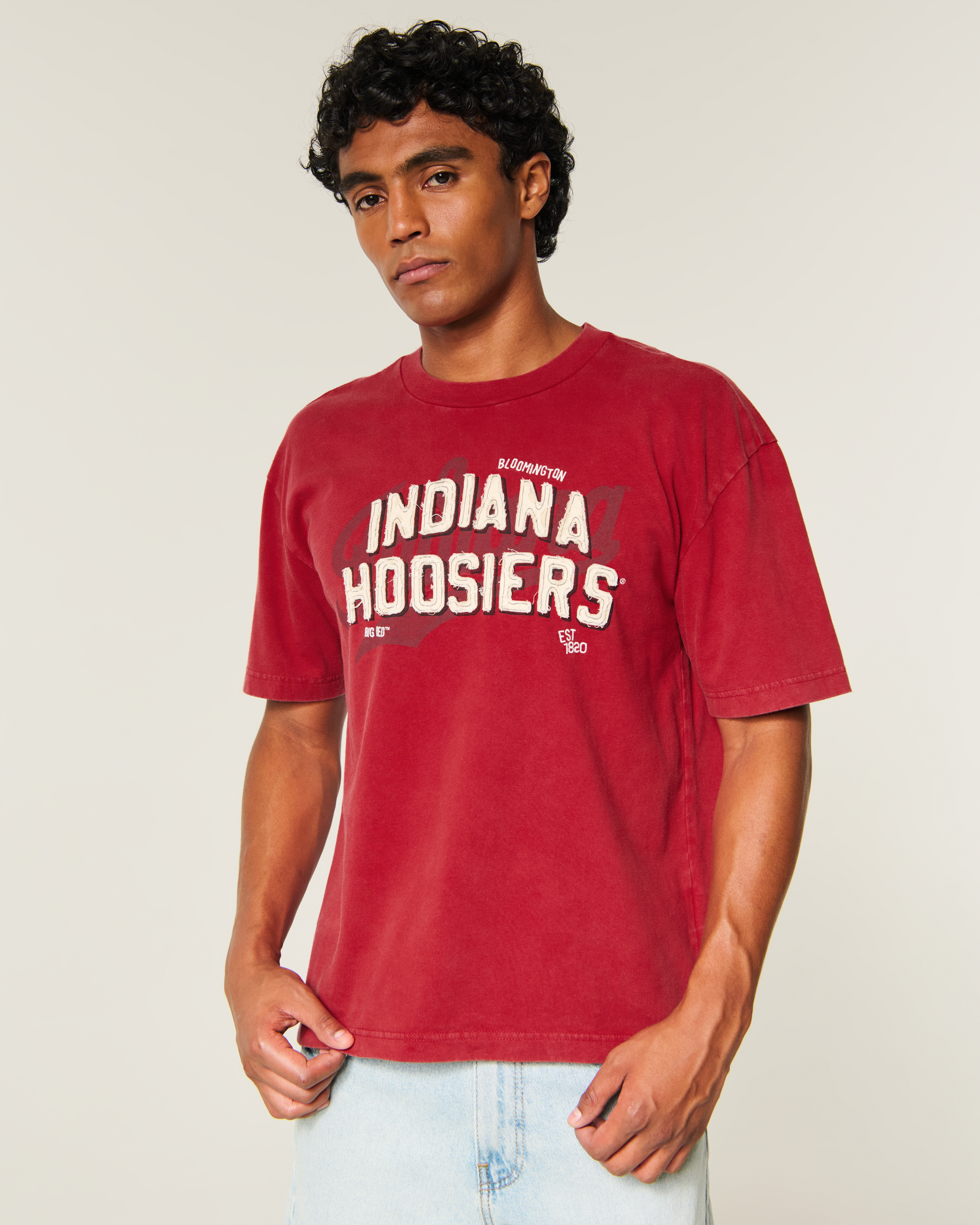 Boxy Indiana University Hoosiers Graphic Tee