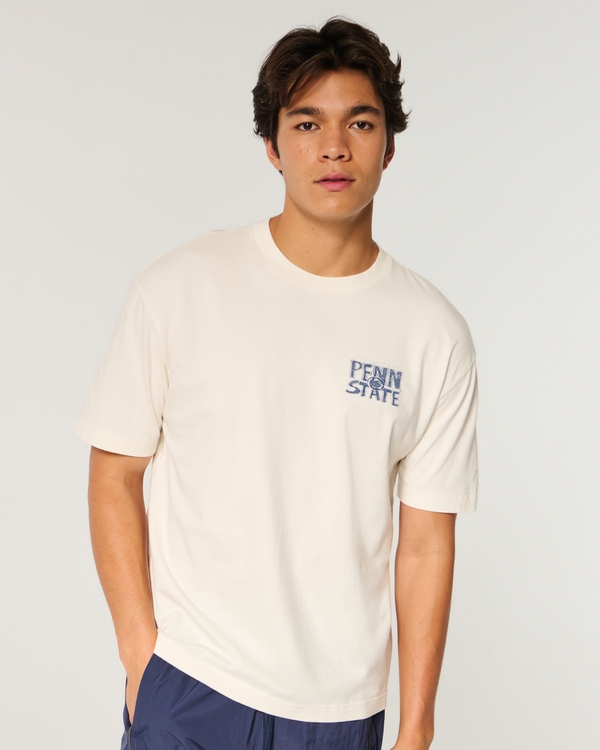 Boxy Penn State Nittany Lions Graphic Tee, Cream view 2