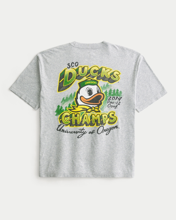Boxy University of Oregon Ducks Graphic Tee, Heather Gray view 1