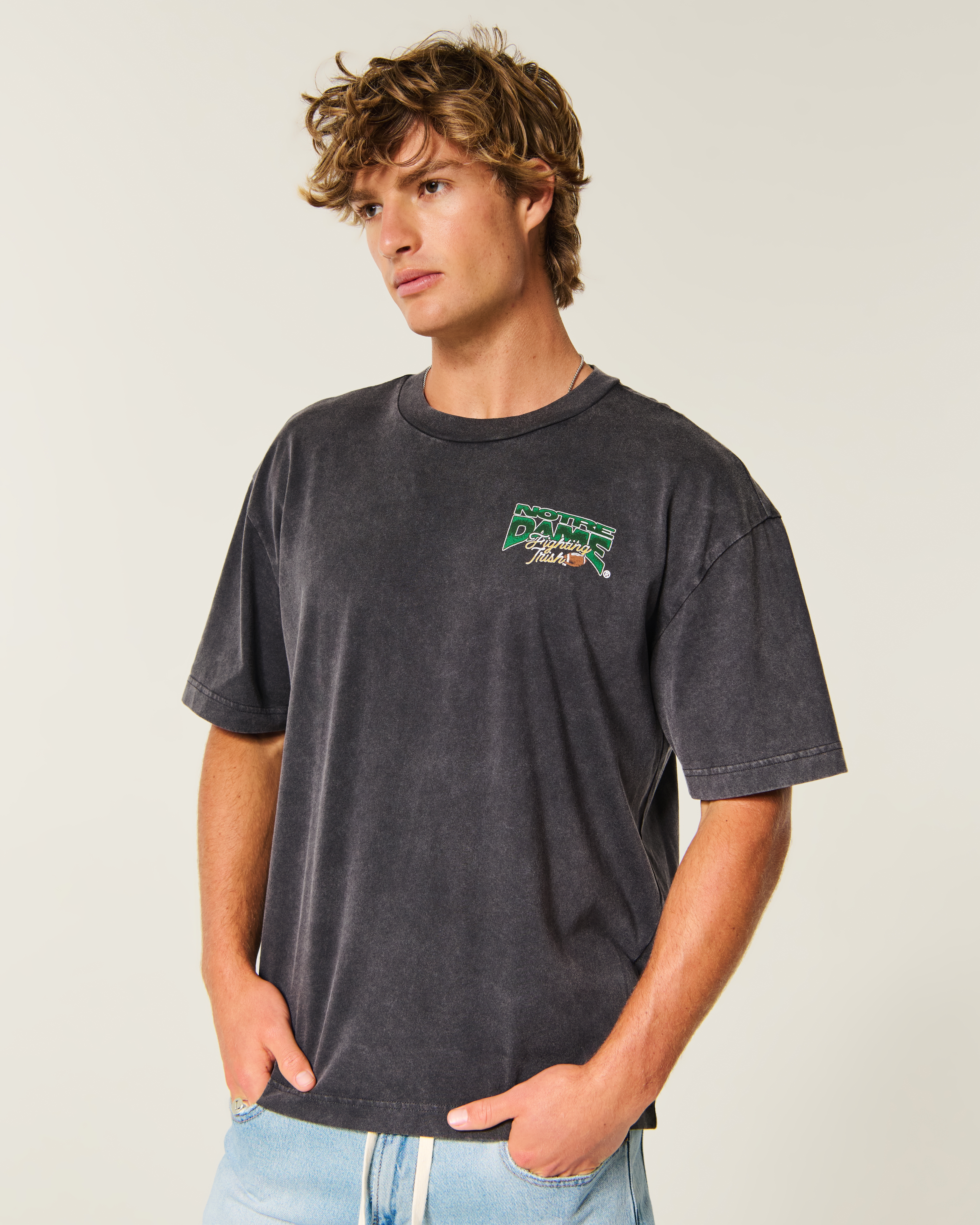 Boxy University of Notre Dame Fighting Irish Graphic Tee