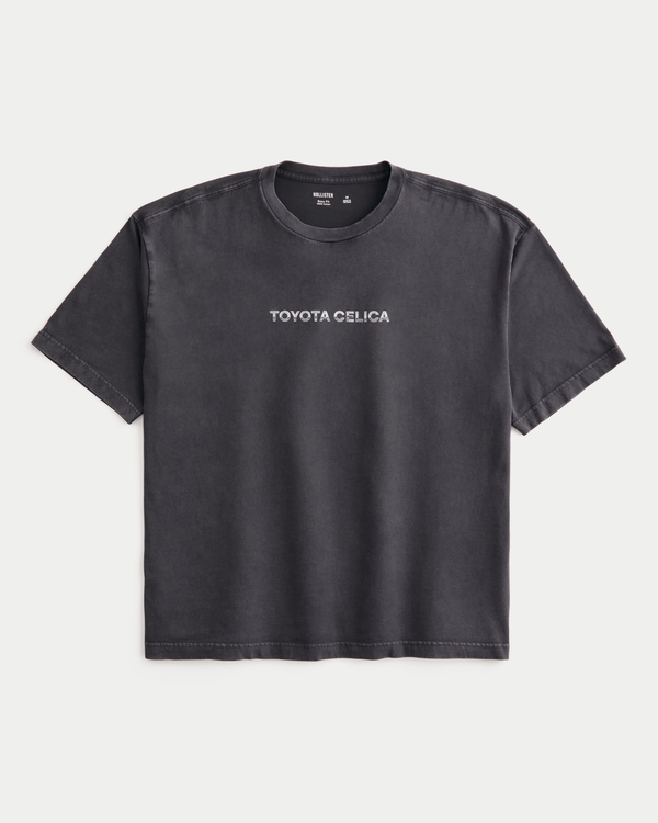 Boxy Toyota Celica Graphic Tee, Charcoal view 2
