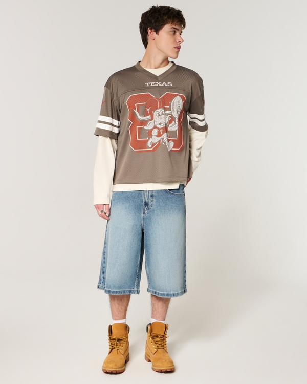 University of Texas Longhorns Graphic Football Jersey, Brown view 2