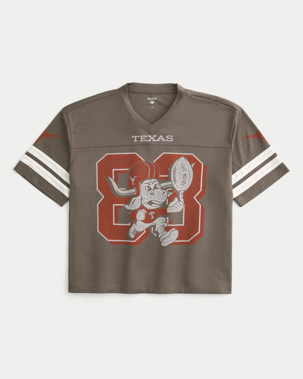 University of Texas Longhorns Graphic Football Jersey, Brown view 1