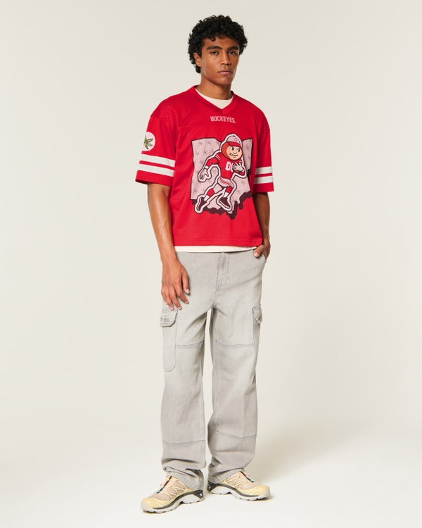 The Ohio State University Buckeyes Graphic Football Jersey, Red view 2