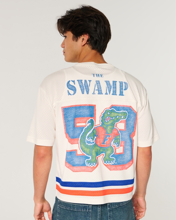 University of Florida Gators Graphic Football Jersey, Cream view 2