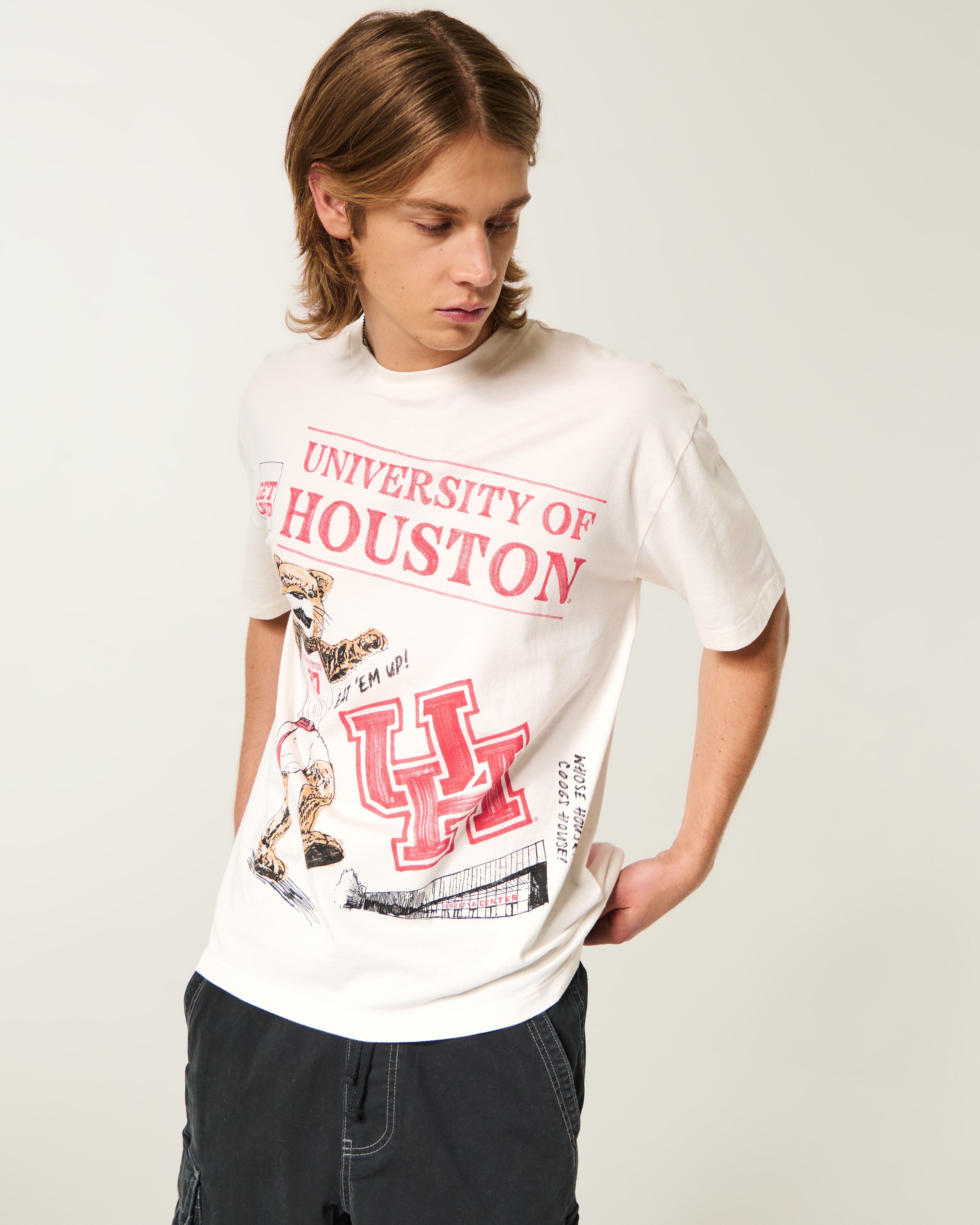 Boxy University of Houston Cougars Graphic Tee