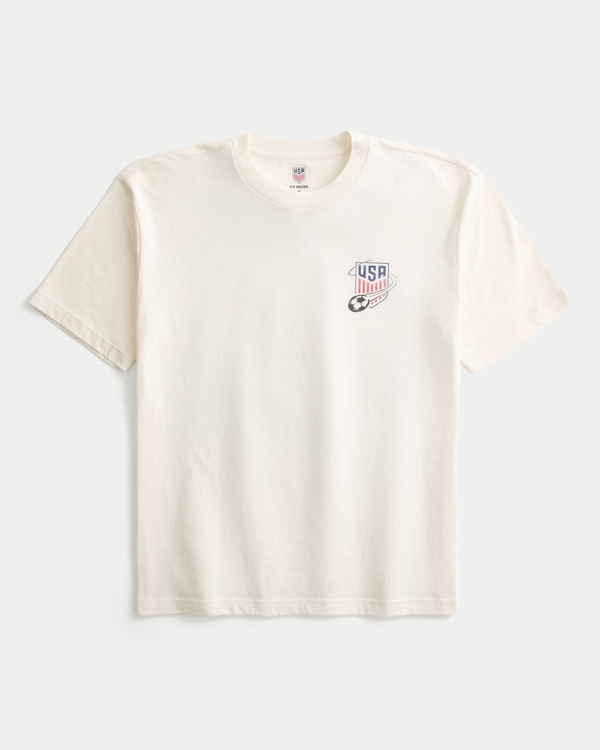 Boxy US National Soccer Team Graphic Tee, Cream view 2
