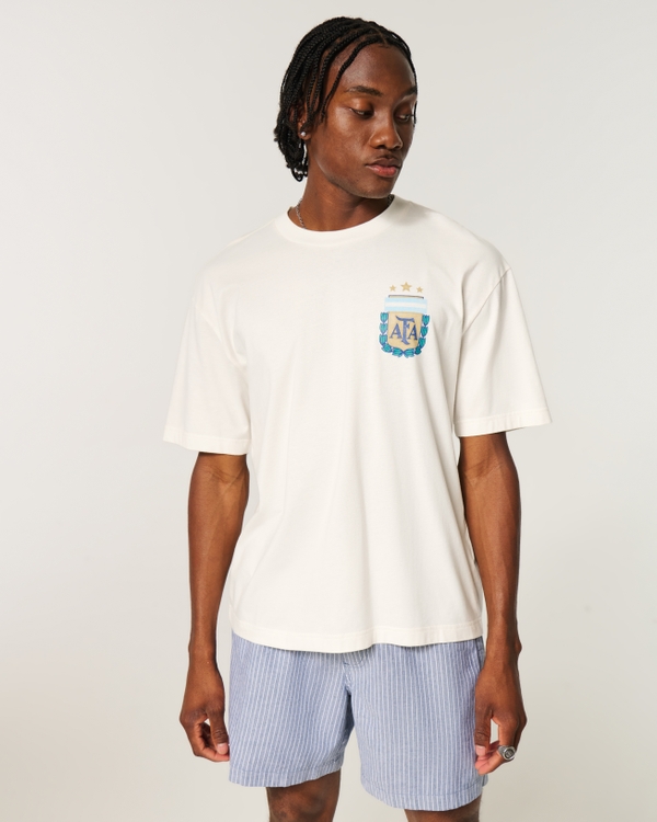 メンズ アルゼンチン代表リオネル・メッシグラフィックTシャツ