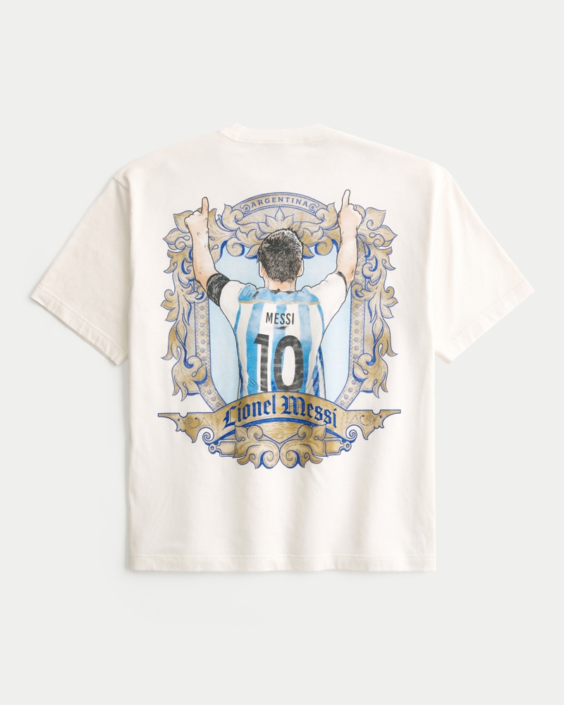 メンズ アルゼンチン代表リオネル・メッシグラフィックTシャツ