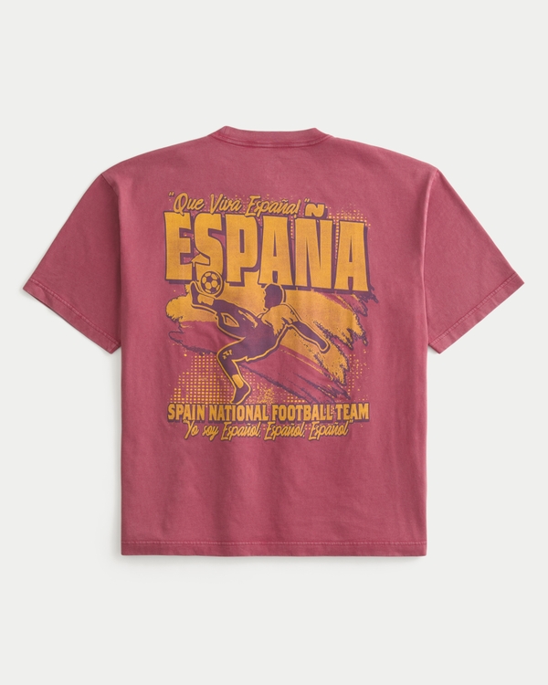 メンズ スペイン代表フットボールチームのグラフィックTシャツ