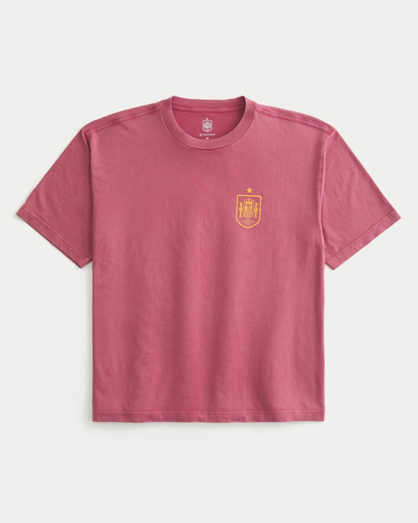 メンズ スペイン代表フットボールチームのグラフィックTシャツ