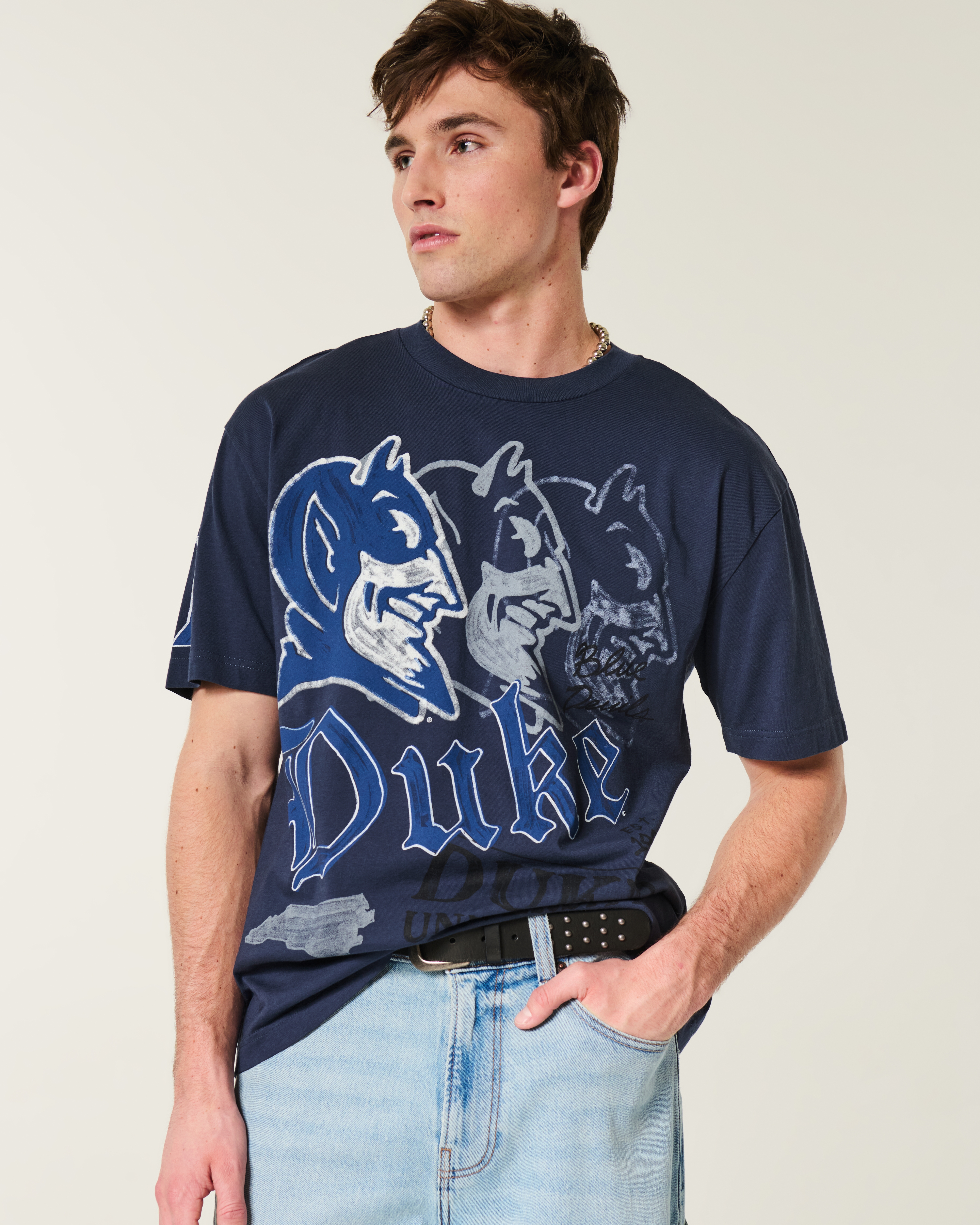 Boxy Duke University Blue Devils Graphic Tee