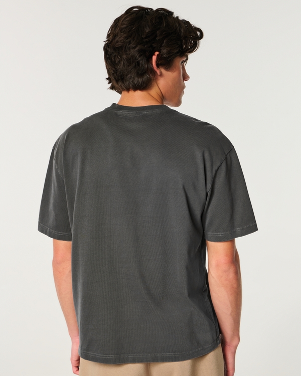 Boxy Heavyweight No Fear Graphic Tee, Black view 2