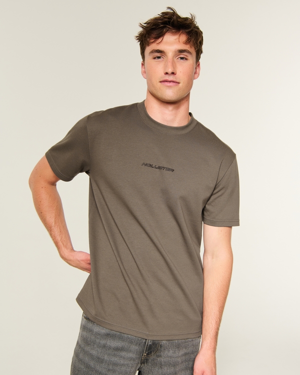 Relaxed Logo Cooling Tee, Brown view 1