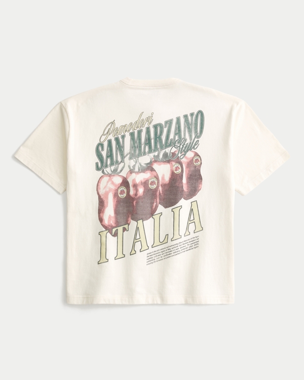 Men's Boxy Heavyweight San Marzano Tomato Graphic Tee | Men's Tops