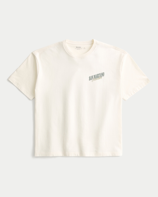 メンズ ボクシーで厚手のSan Marzano TomatoグラフィックTシャツ