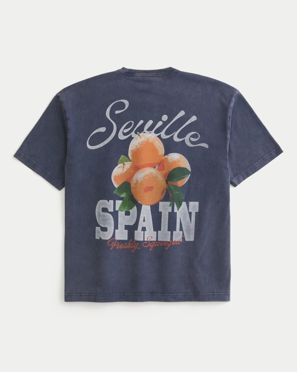 Men's Boxy Heavyweight Seville Spain Graphic Tee | Men's Tops