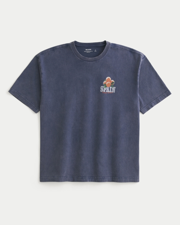 【送料無料】アーセナル　レトロ　ベイビーシャツ メンズ ボクシー ヘビーウェイト Seville Spain グラフィックTシャツ