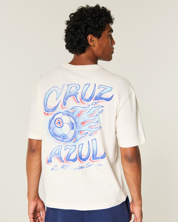 Cruz Azul Graphic Tee, Cream view 1