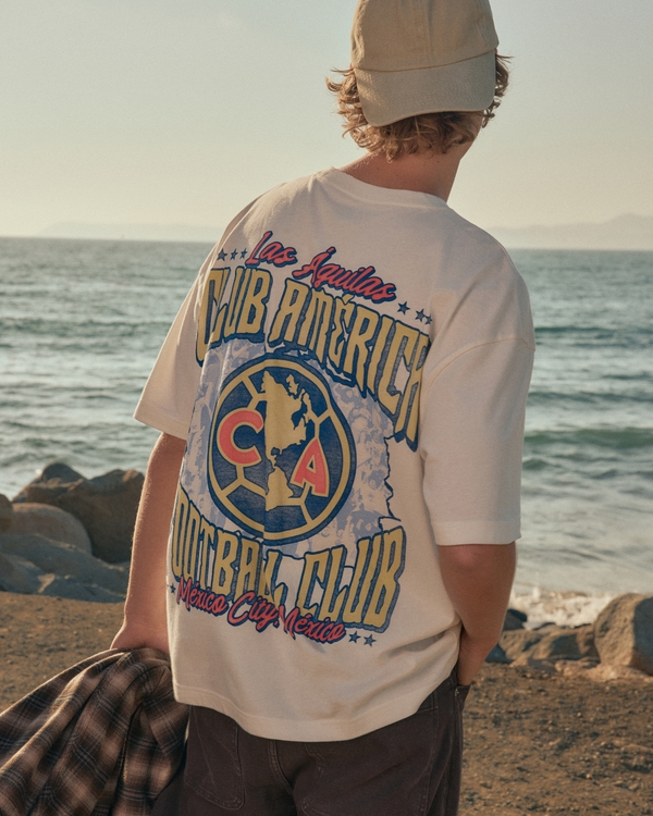 Club America Graphic Tee, Cream view 1