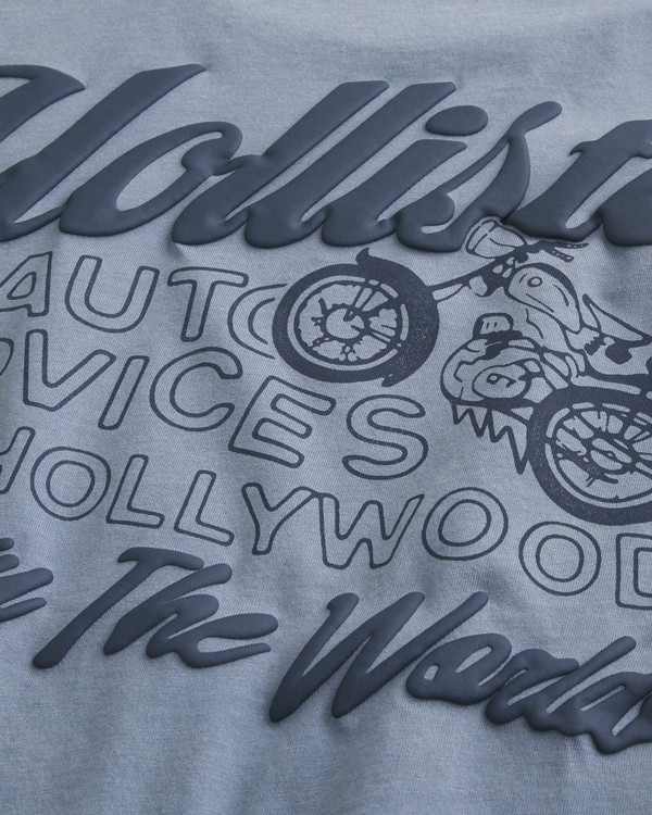 Men's Boxy Cotton Logo Graphic Tee | Men's Tops | HollisterCo.com