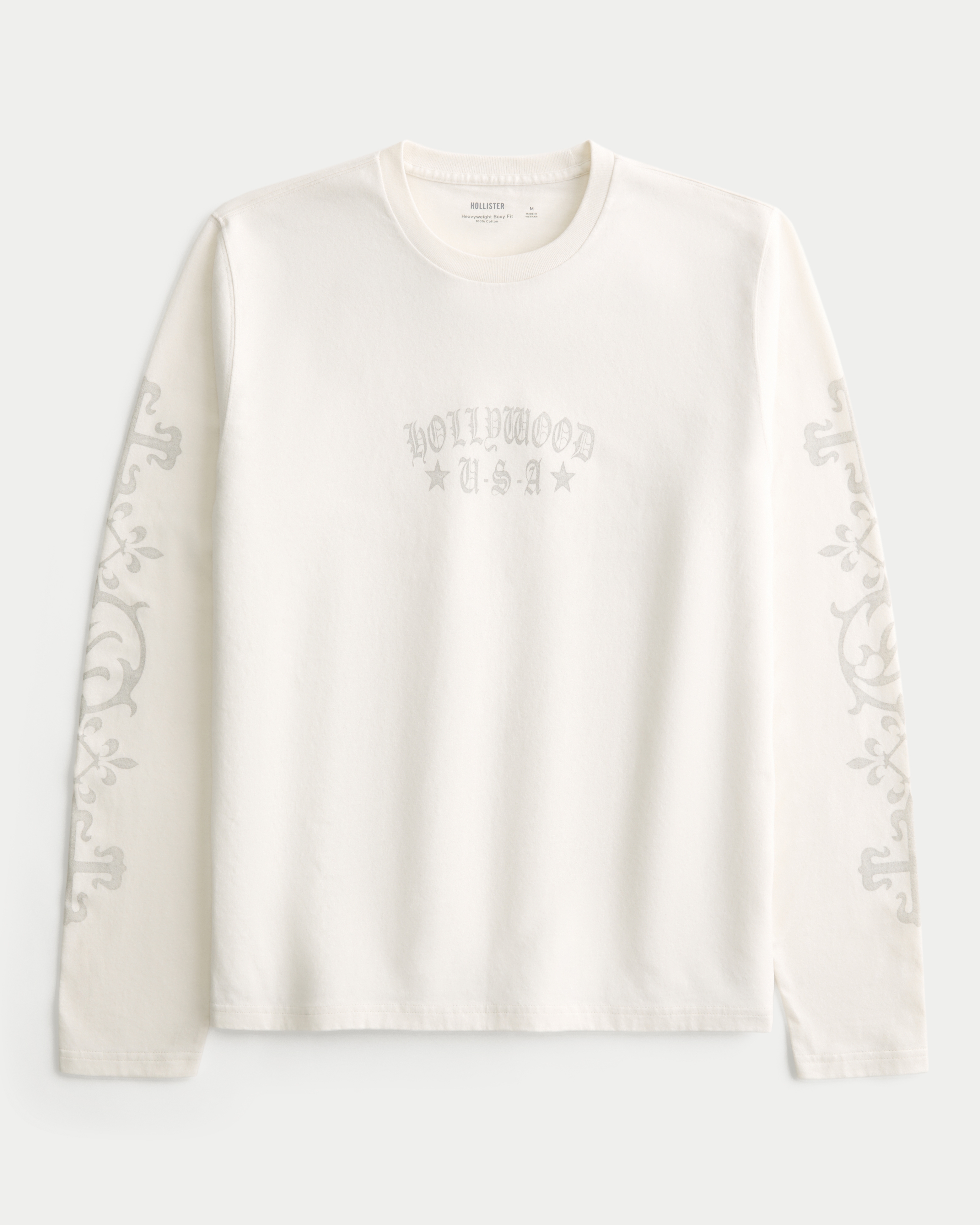 Boxy Heavyweight Long-Sleeve Hollywood Graphic Tee