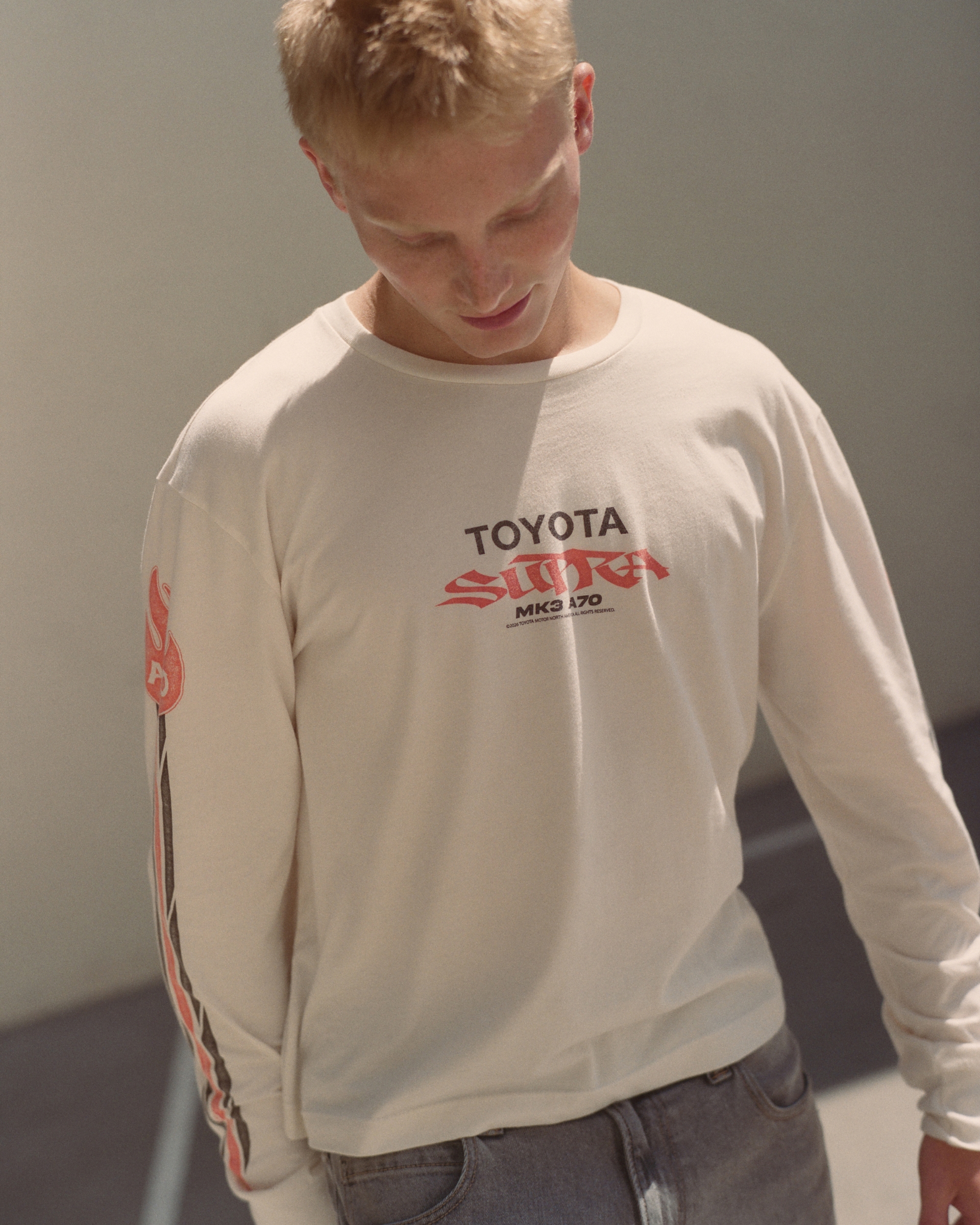 Relaxed Long-Sleeve Toyota Supra Graphic Tee
