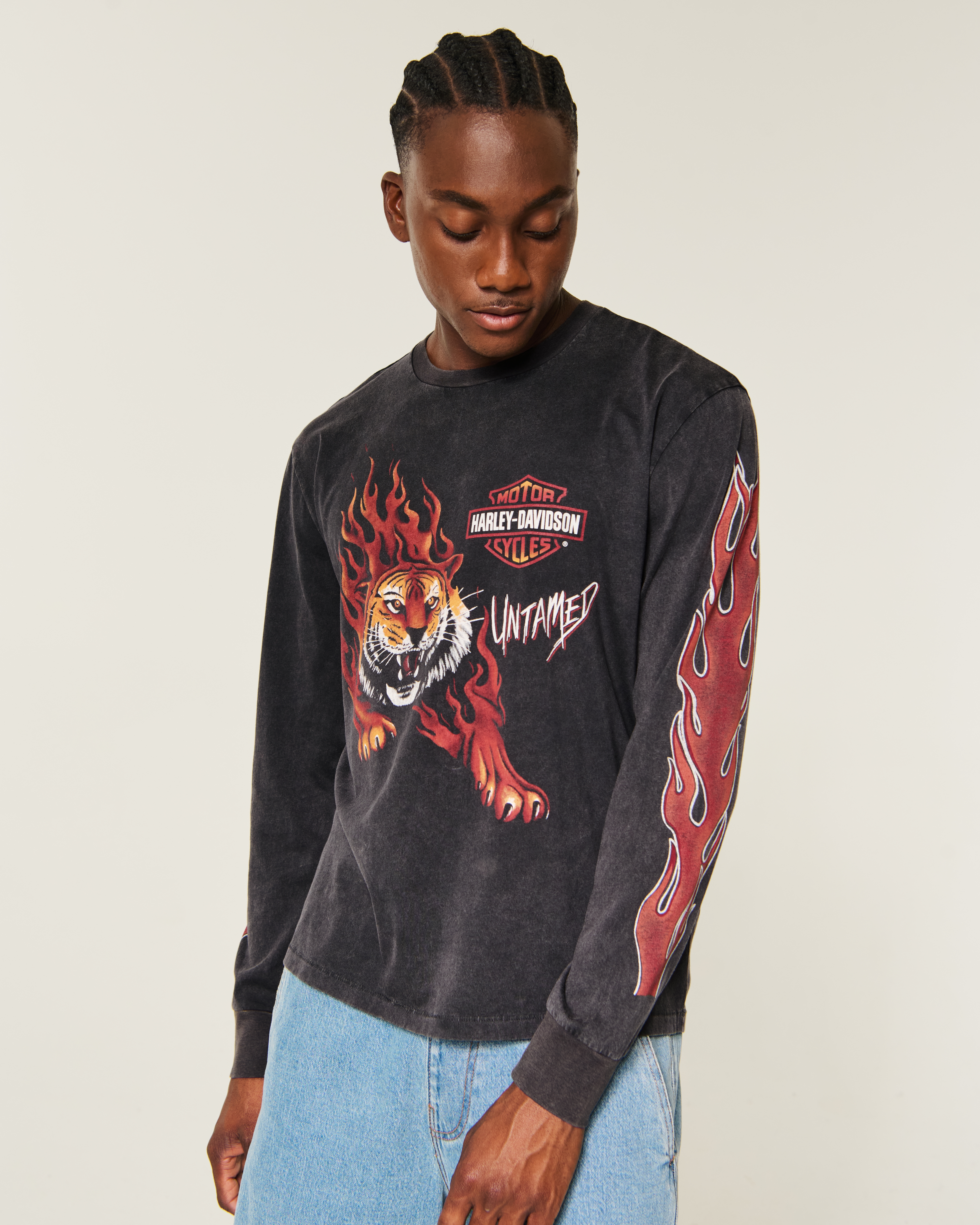Relaxed Long-Sleeve Harley-Davidson Graphic Tee